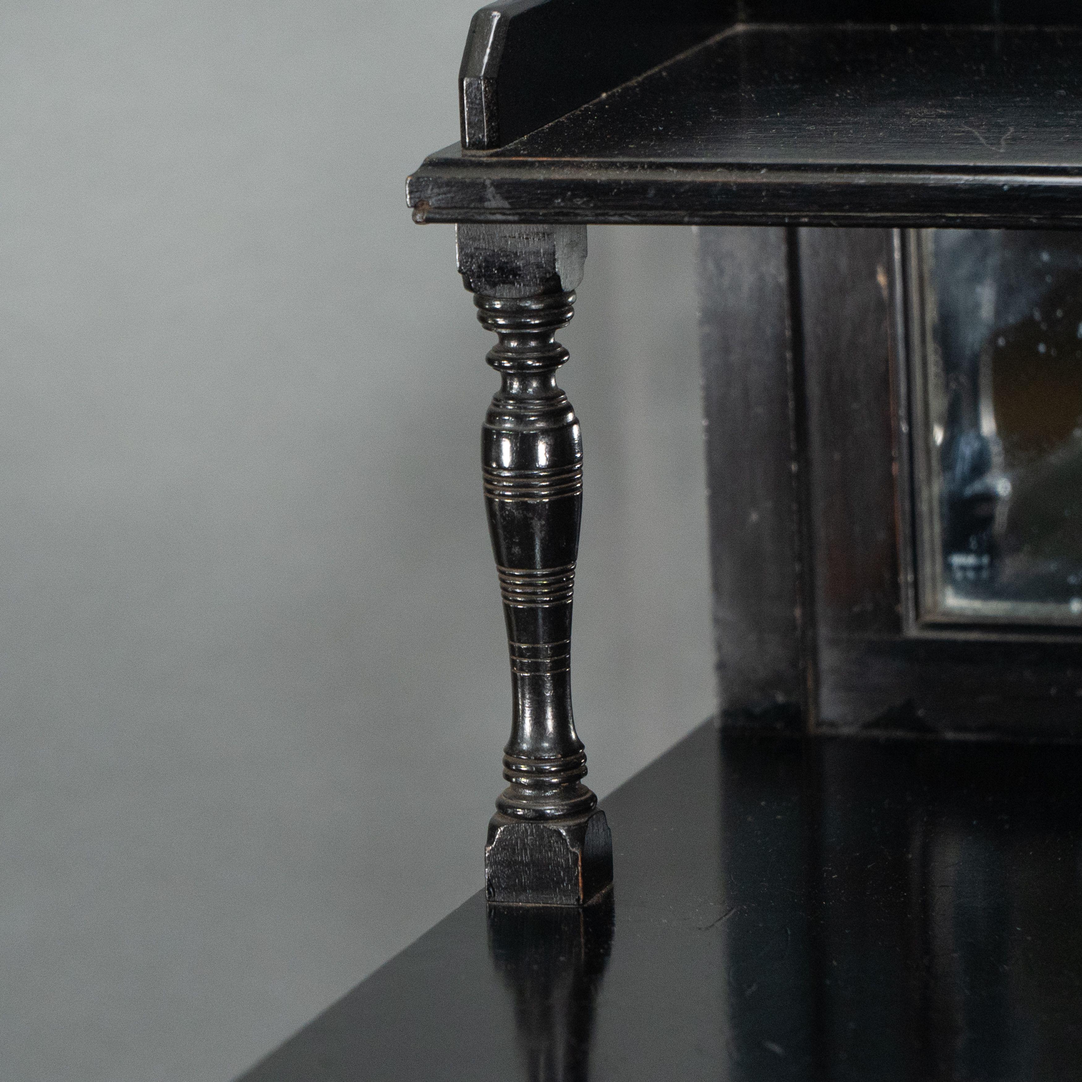 Style of E W Godwin. An Aesthetic Movement ebonized cabinet For Sale 8