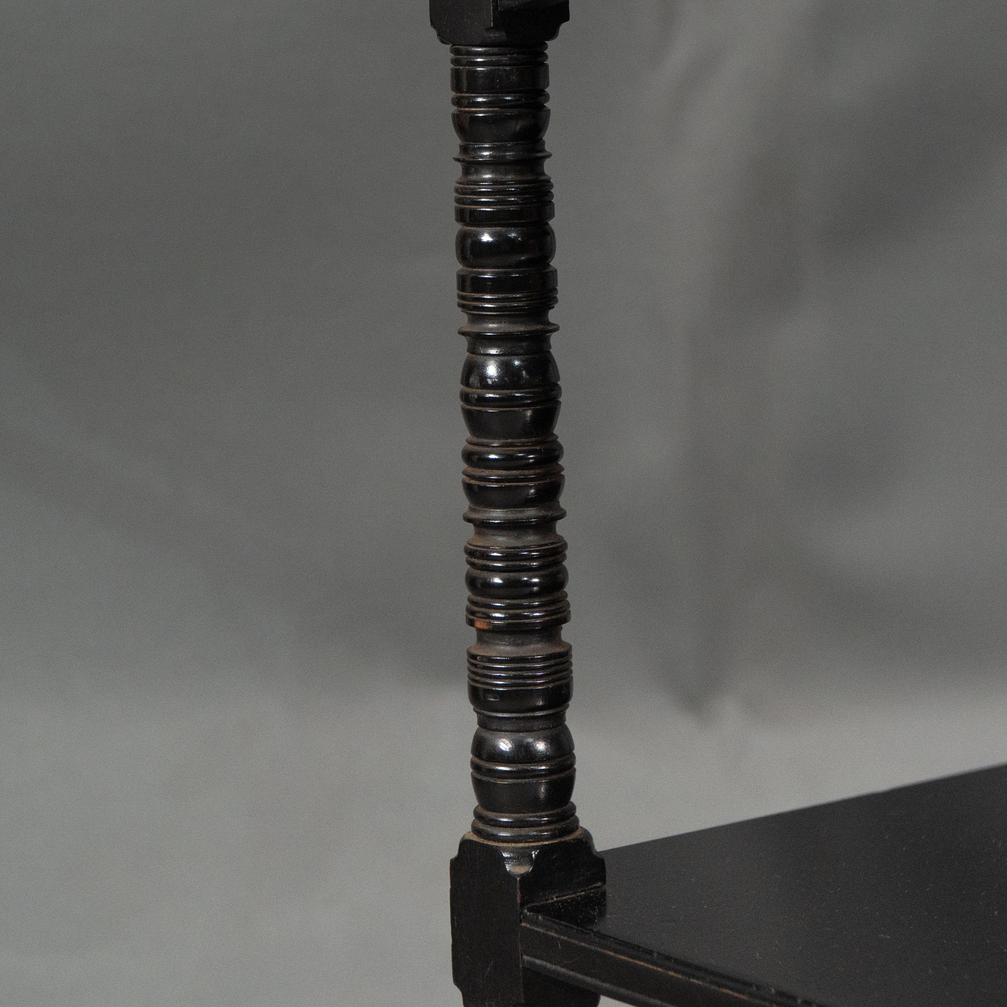 Style of E W Godwin. An Aesthetic Movement ebonized cabinet For Sale 12