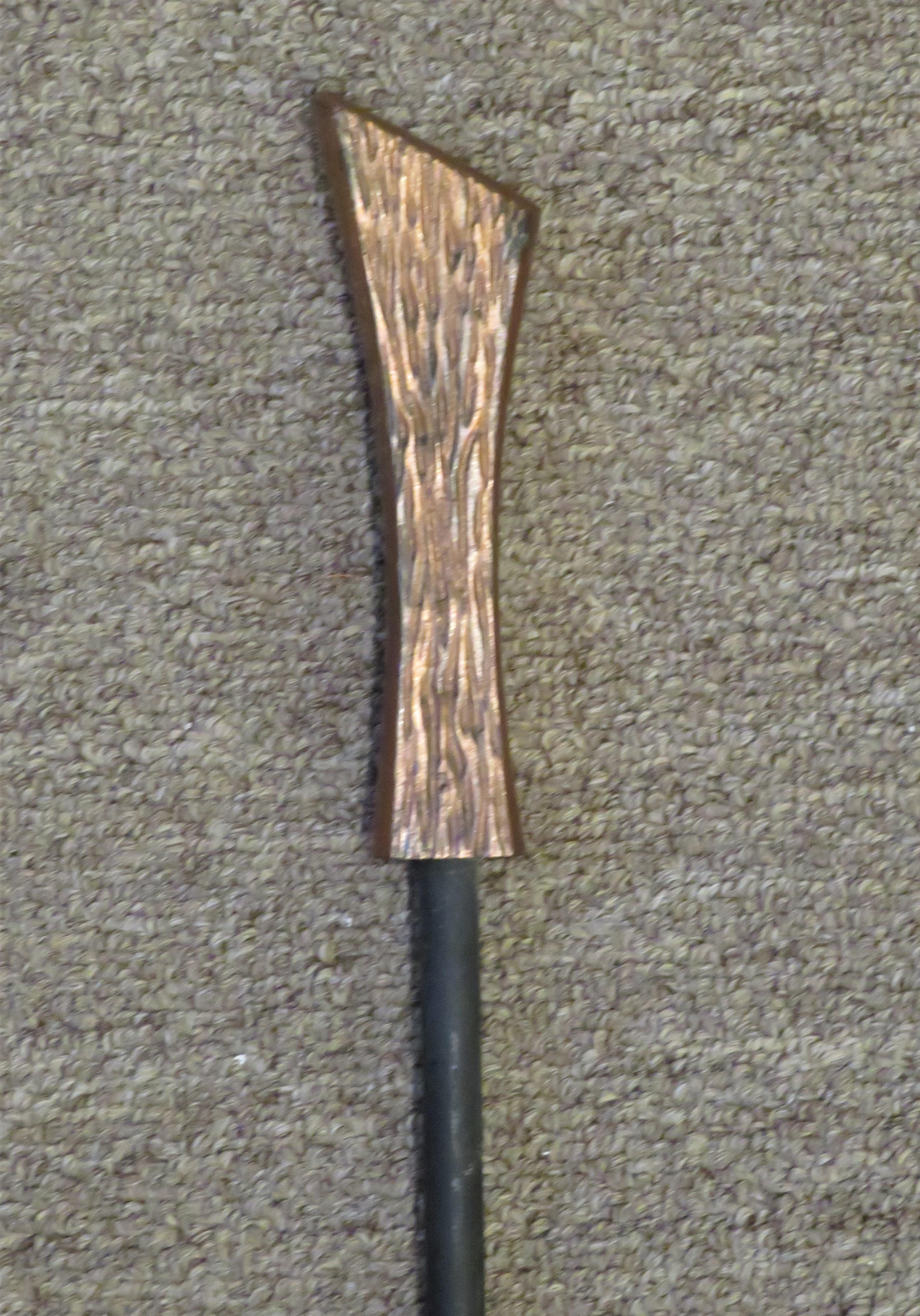 Style of G. Nelson Fireplace Tools Ensemble Textured Handle Black Iron, 1970s 5