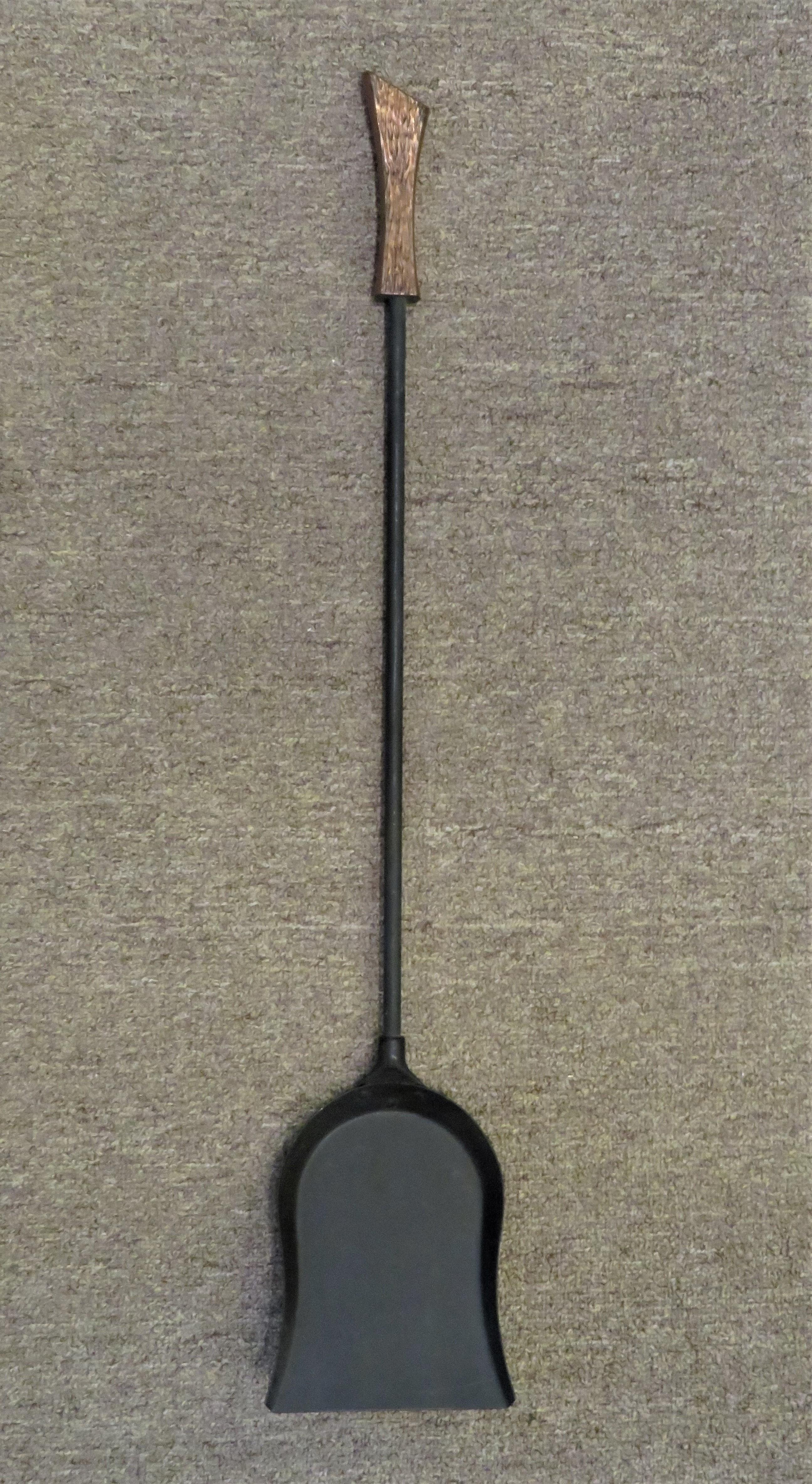 Style of G. Nelson Fireplace Tools Ensemble Textured Handle Black Iron, 1970s 2