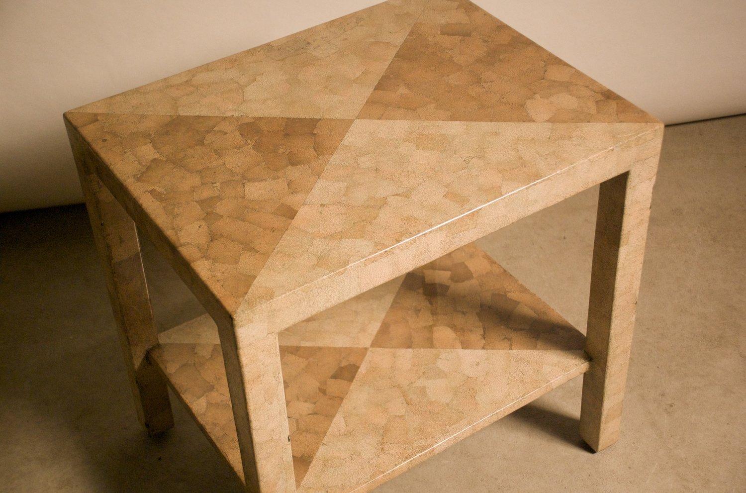 French Eggshell Lacquer Table For Sale