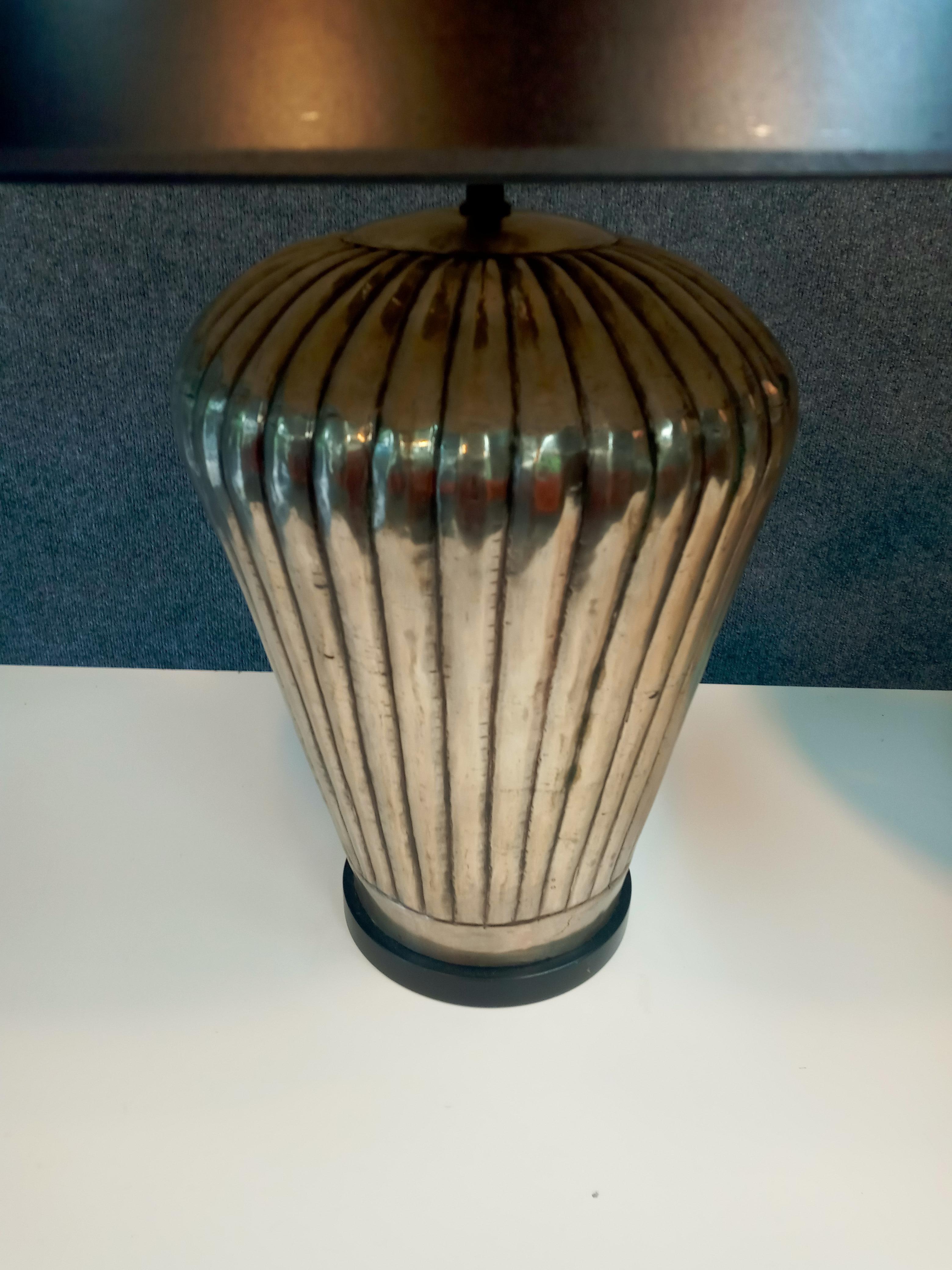 American Style of J Robert Scott Pair of Stylish Table Lamps Mid-Century Post-Modern Era