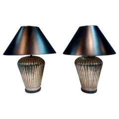 Style of J Robert Scott Pair of Stylish Table Lamps Mid-Century Post-Modern Era