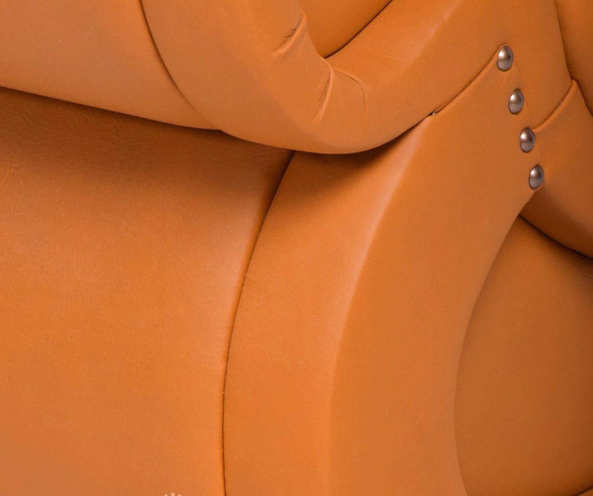 Mid-Century Modern 1960s Munari Italian Leather Lounge Chairs Restored For Sale