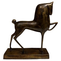 Style of Lithuanian Boris Lovet Lorski Art Deco Modernist Cast Bronze Horse