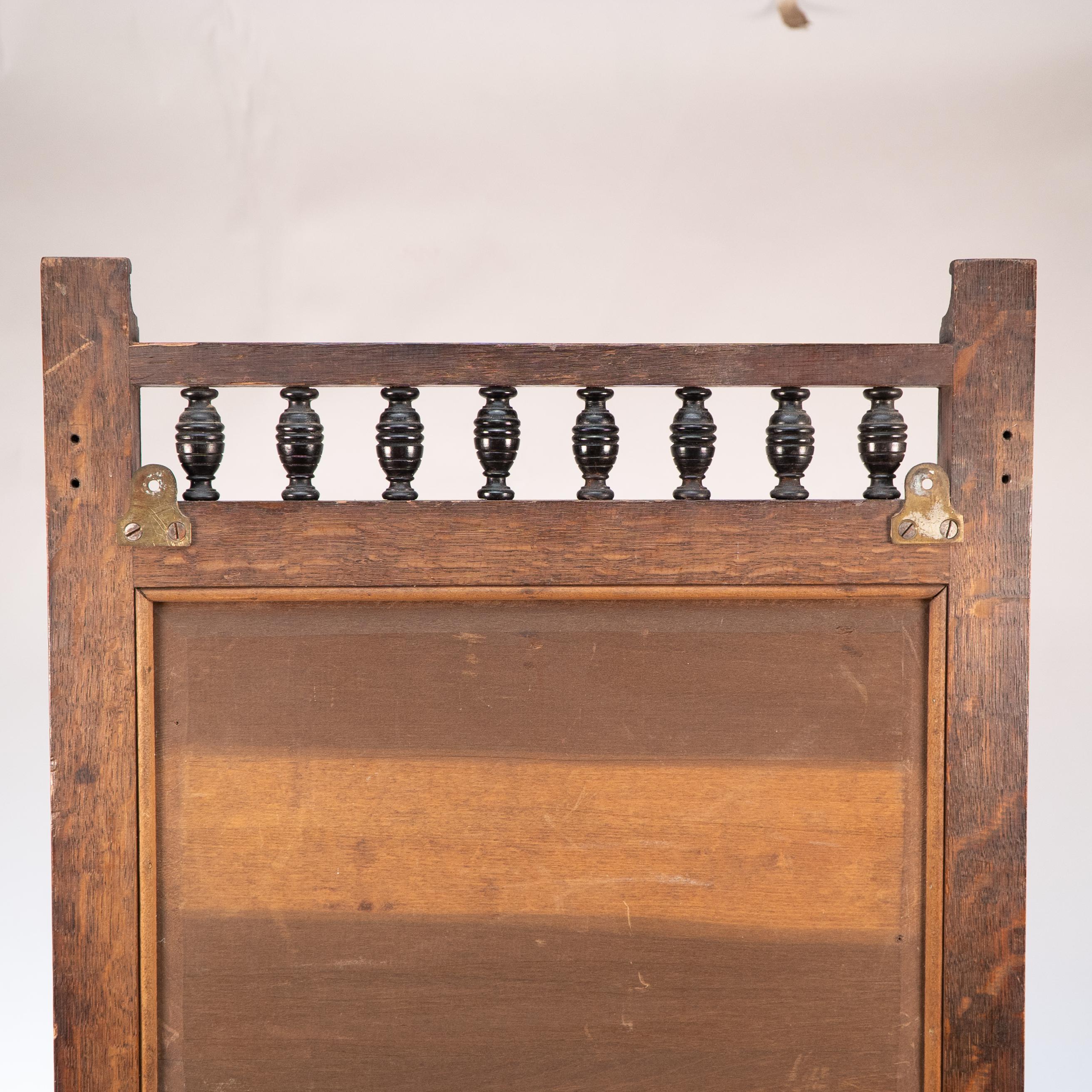 Style of M H Baillie Scott an Arts & Crafts Oak Mirror with Chequer Inlays 4