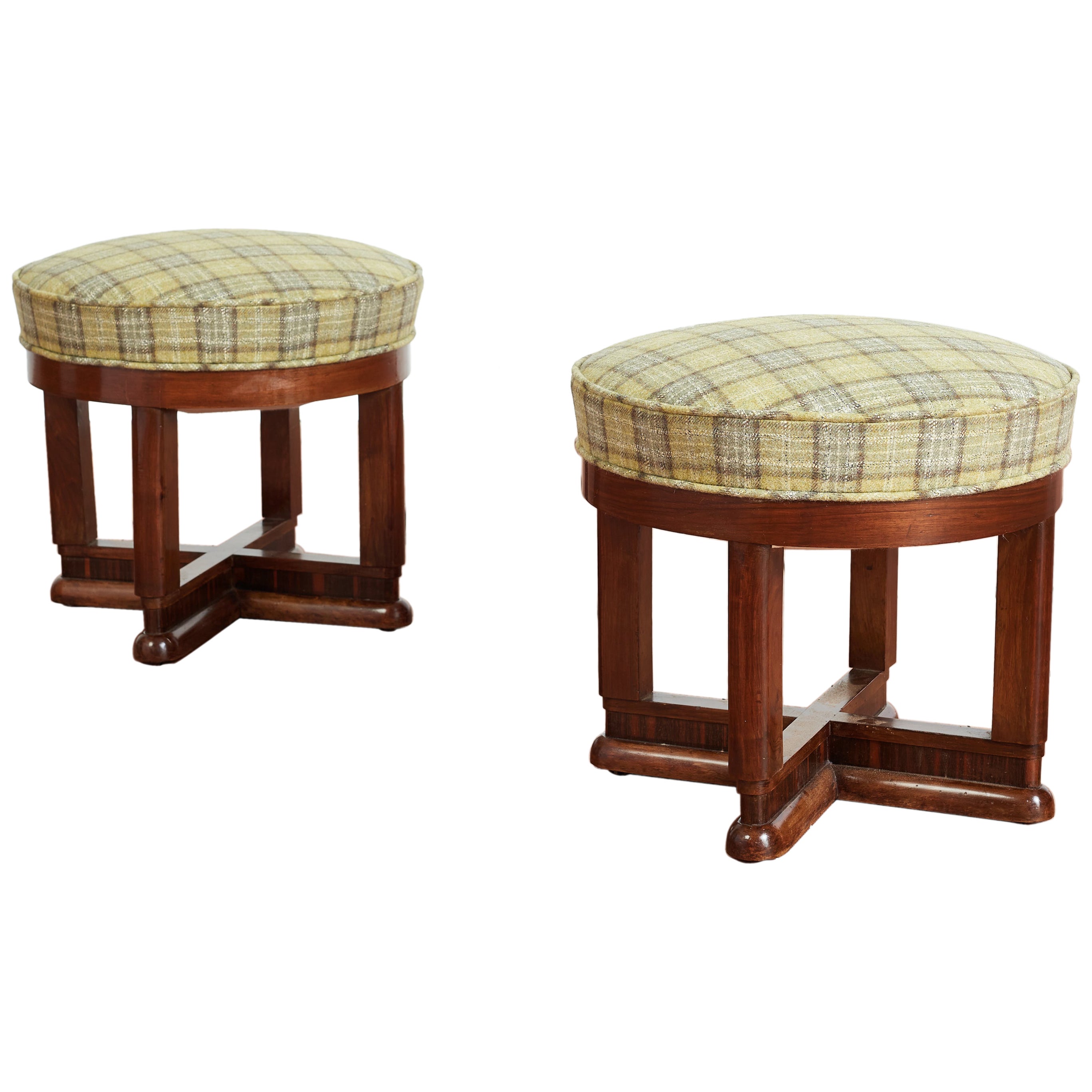 Style of Osvaldo Borsani, Ottomans, circa 1940s