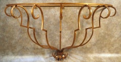 Style of Raymond Subes Gilt Iron Console
