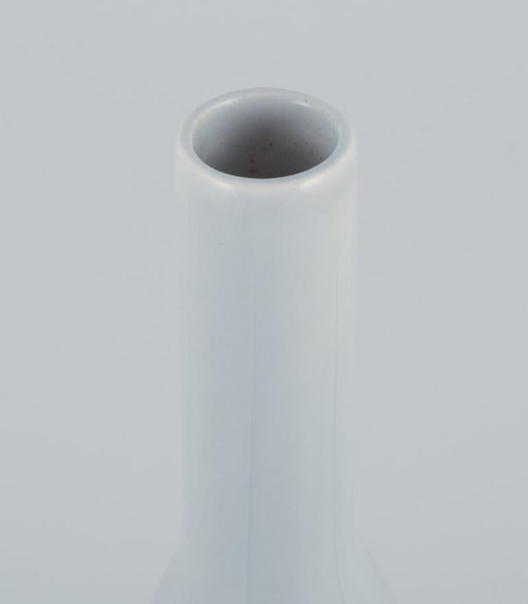 Glazed Style of Ruelland, Tall Bottle-Shaped Ceramic Vase For Sale