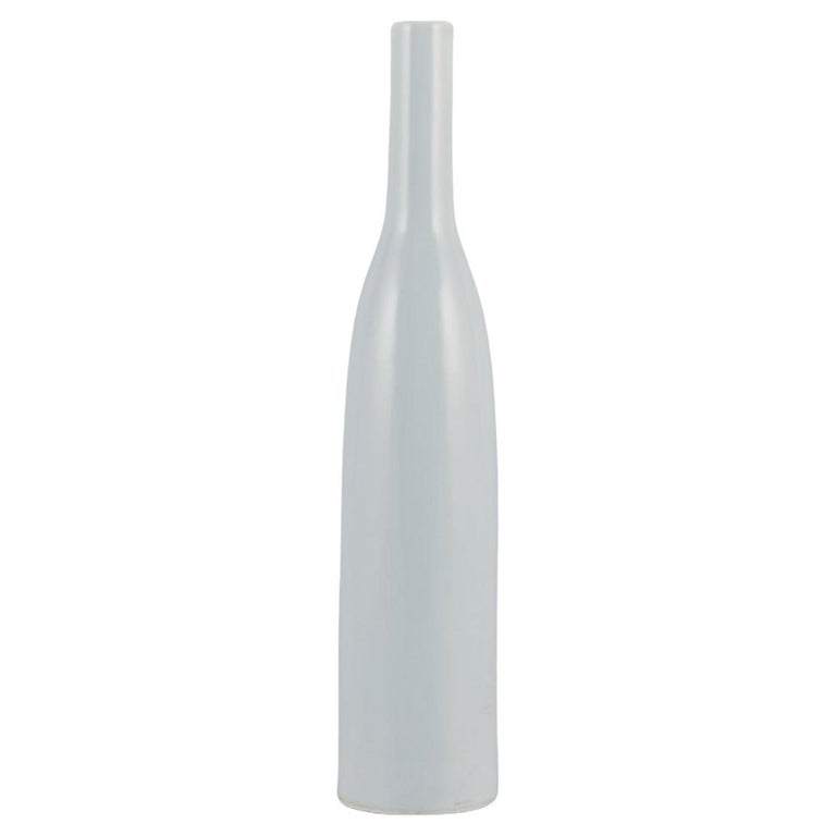 Style of Ruelland, Tall BottleShaped Ceramic Vase For Sale at 1stDibs
