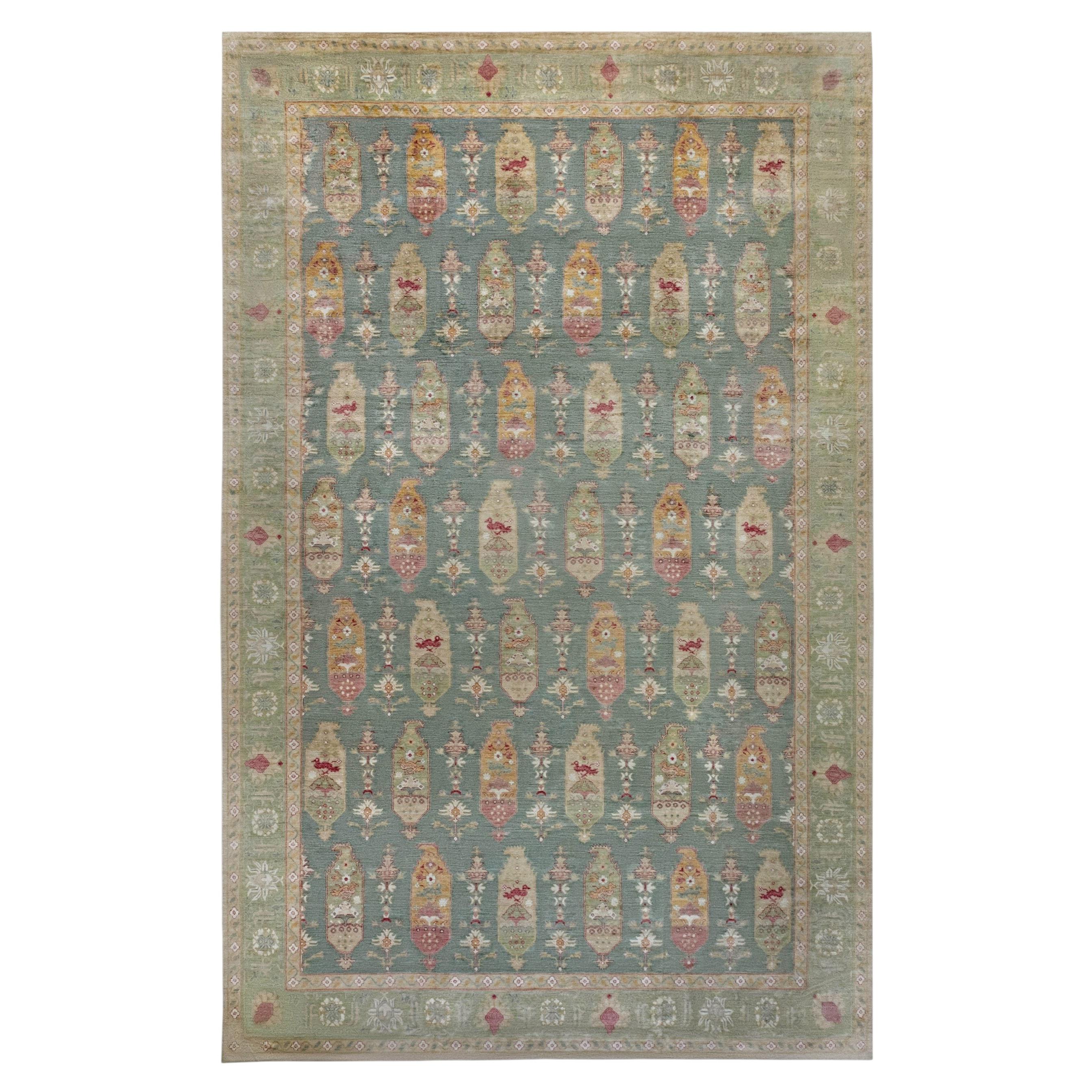 Style Traditional Medallion Cream Beige Rug "Seedscape" by Doris Leslie Blau
