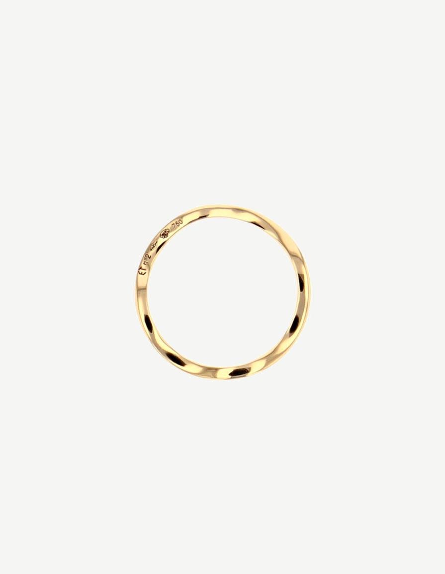 Yellow Sapphires Stylet Ring in 18k yellow gold by Elie Top. Wavy body ring made from 18K yellow gold and set with 45 yellow sapphires. Could be worn in combination with rings from the same collection.