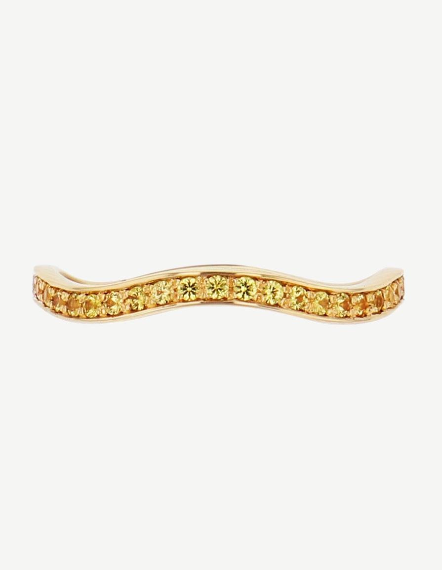 Neoclassical Yellow Sapphires Stylet Ring in 18k yellow gold by Elie Top