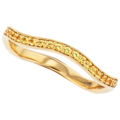 Yellow Sapphires Stylet Ring in 18k yellow gold by Elie Top