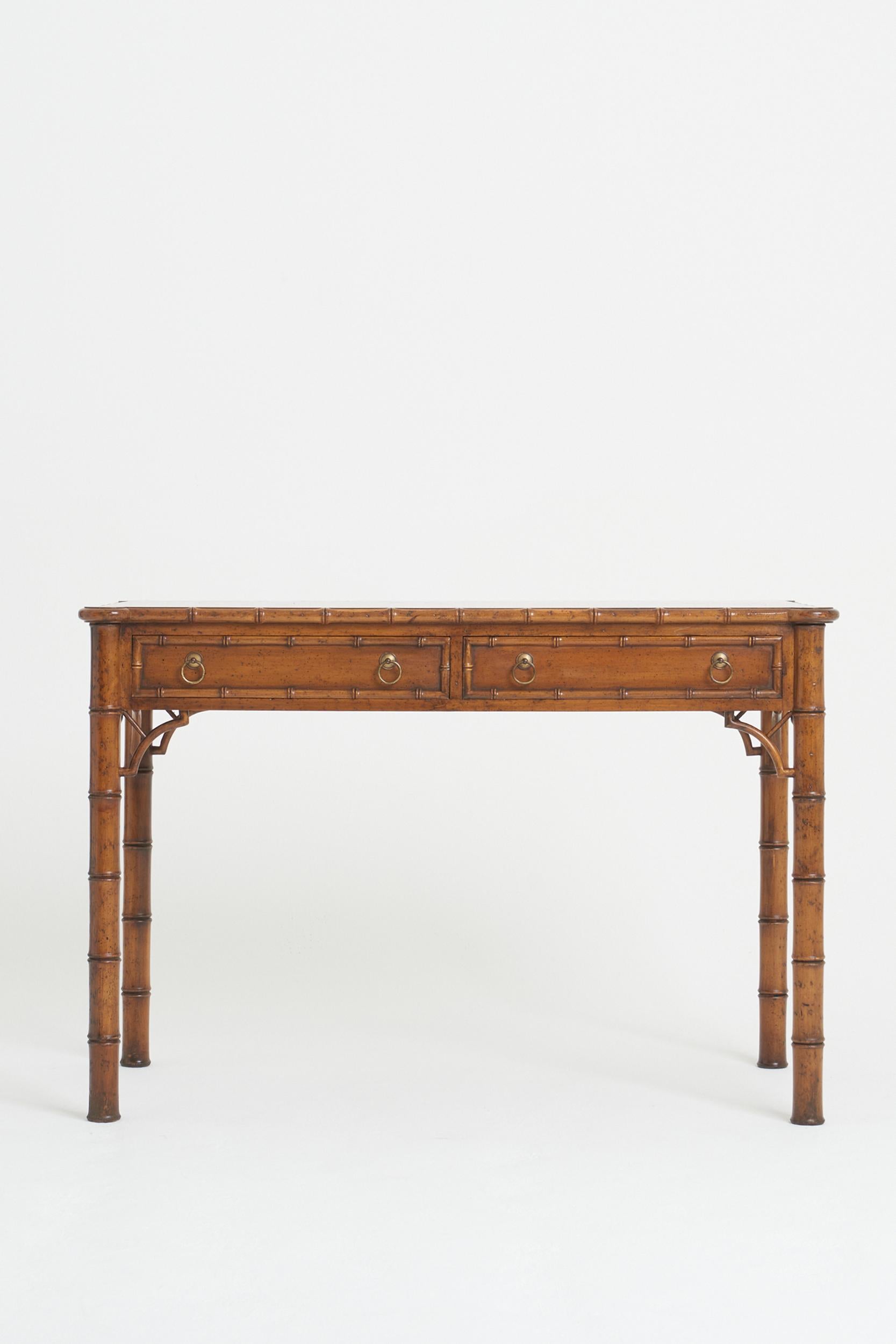 Mid-Century Modern Stylised Bamboo Desk