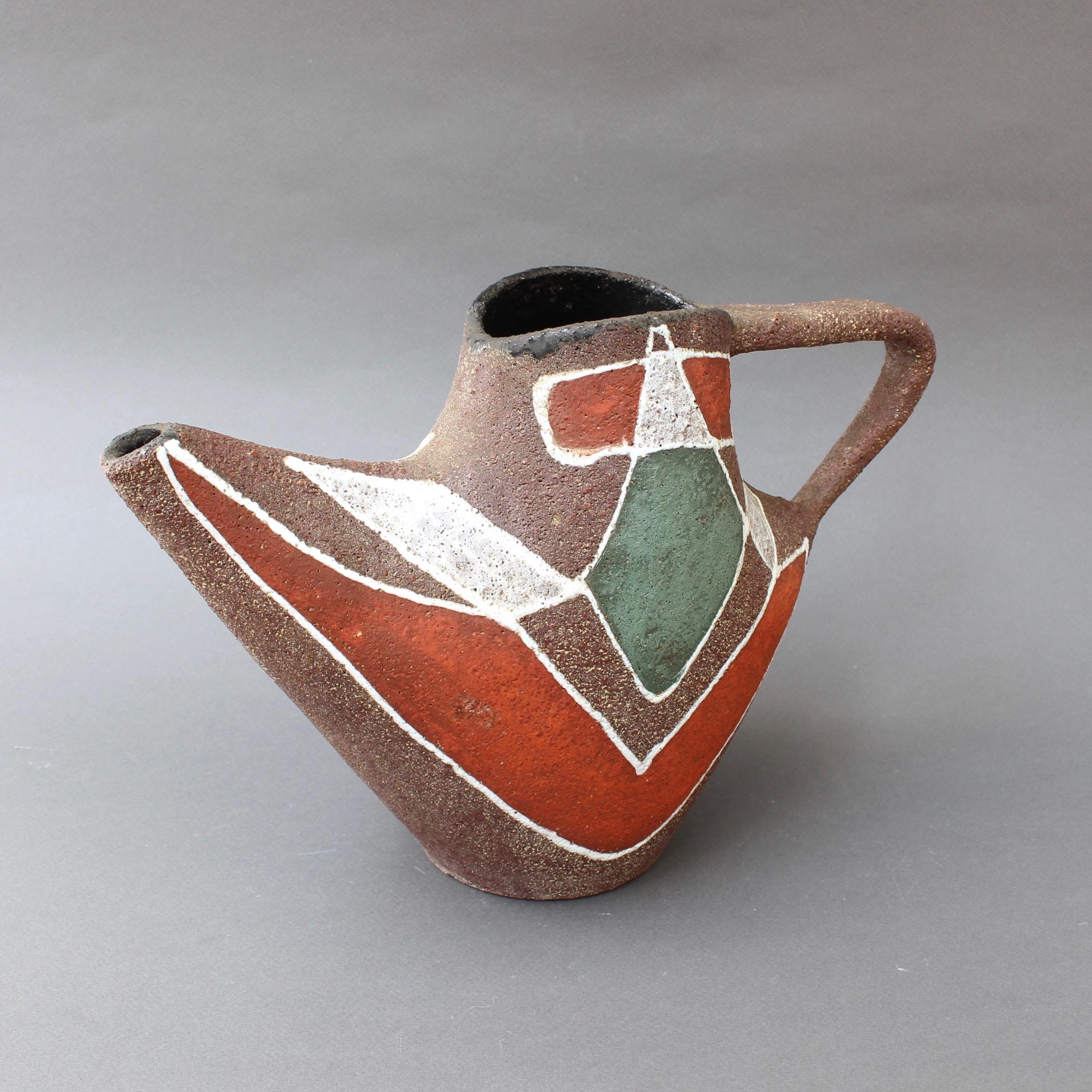 Stylised MidCentury Ceramic Watering Pot / Vase by Accolay, circa 1950s 4