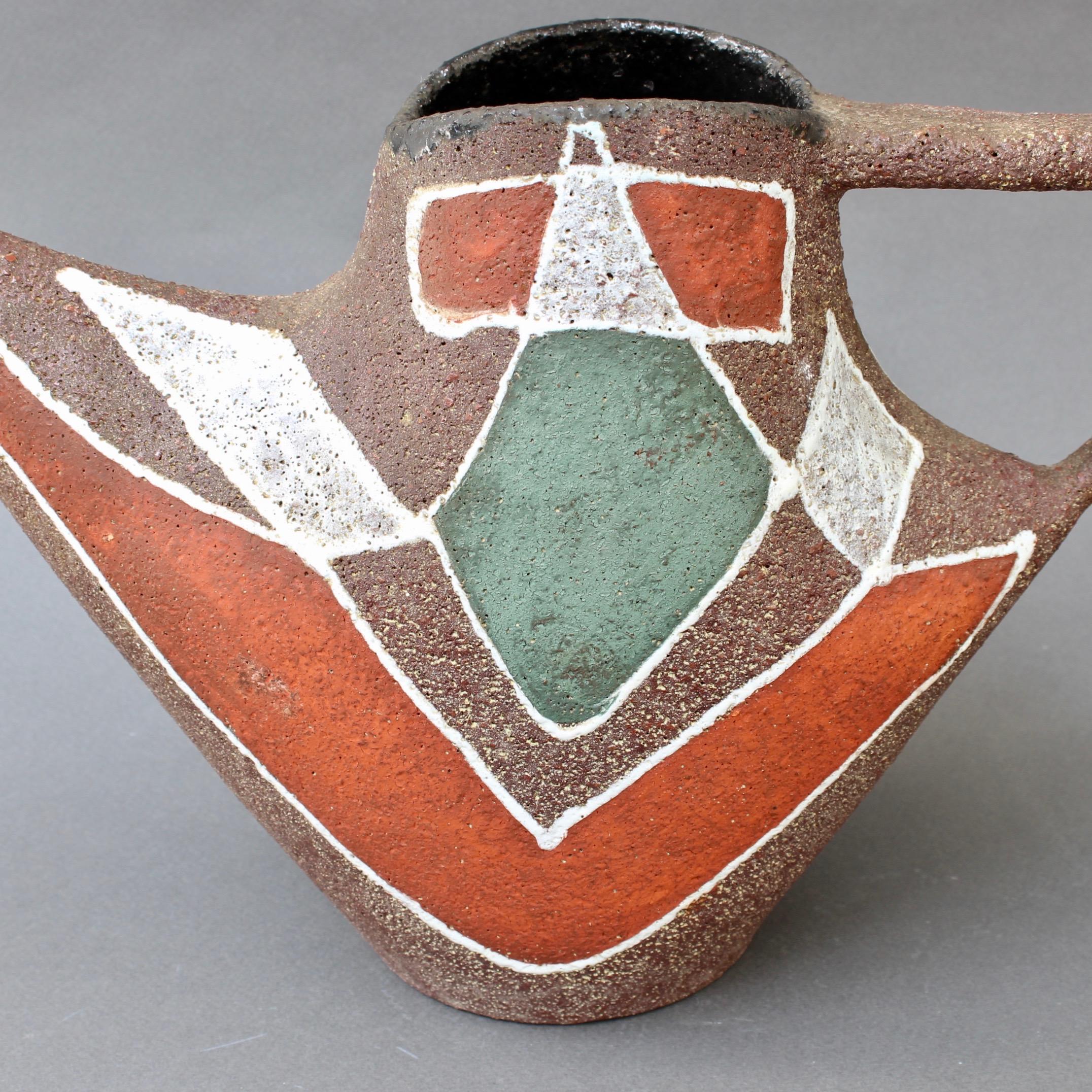 Stylised MidCentury Ceramic Watering Pot / Vase by Accolay, circa 1950s 7