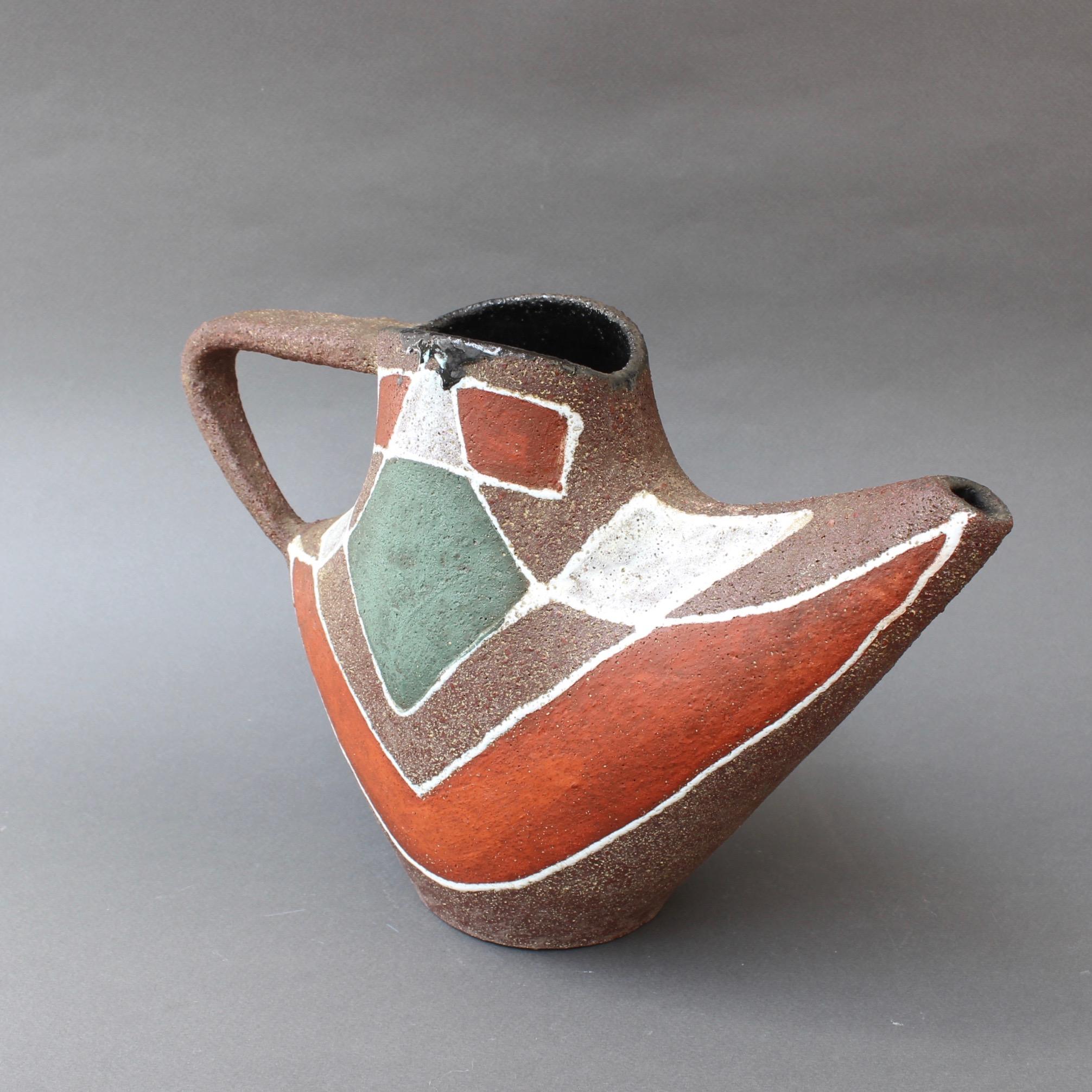 Stylised MidCentury Ceramic Watering Pot / Vase by Accolay, circa 1950s 2