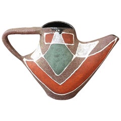 Stilisierter Keramik-Wassertopf/Vase von Accolay, Mitte des Jahrhunderts, ca. 1950er Jahre