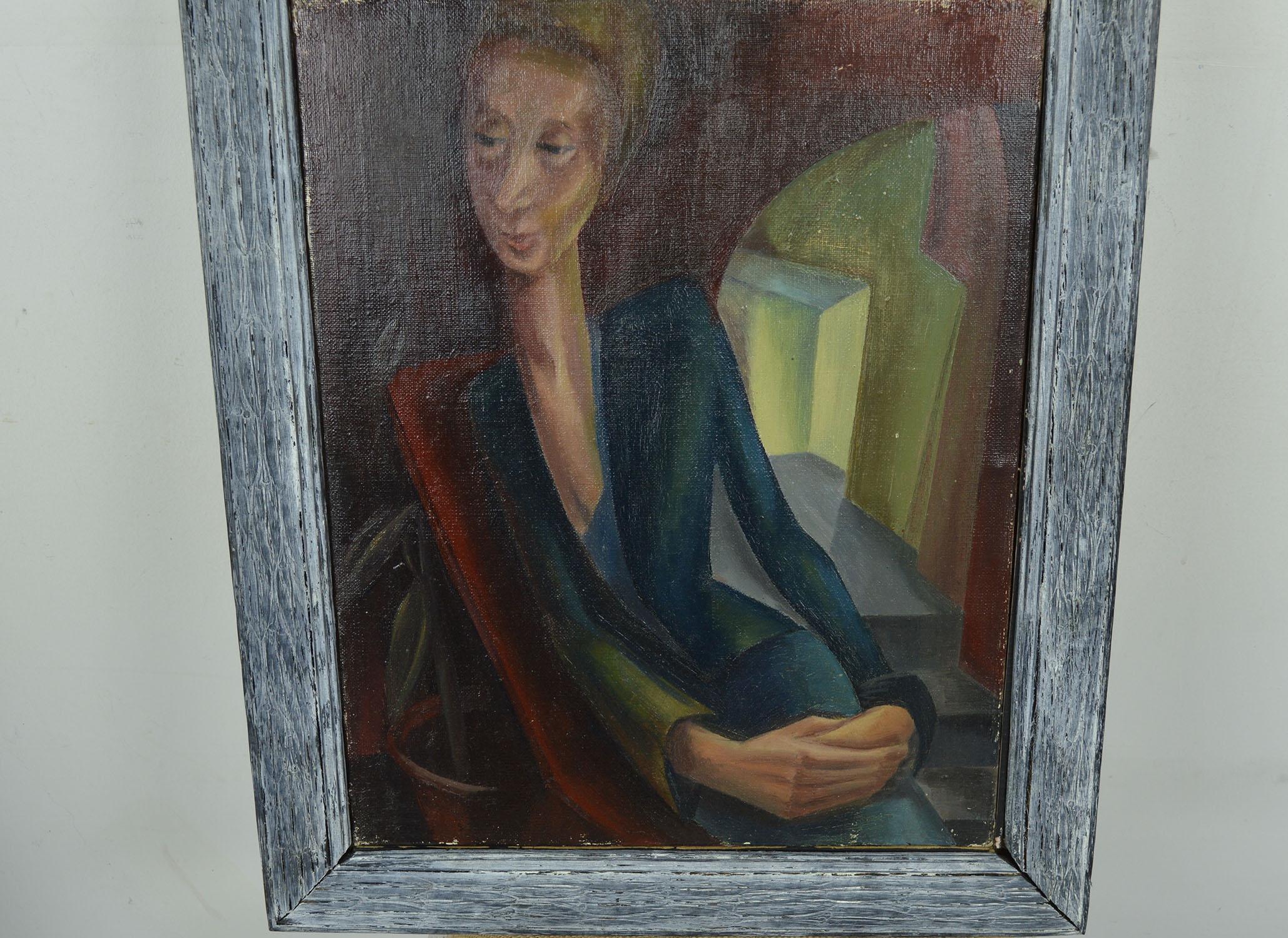 Stylised Portrait of a Lady, Iris Hardcastle, circa 1940 In Good Condition In St Annes, Lancashire