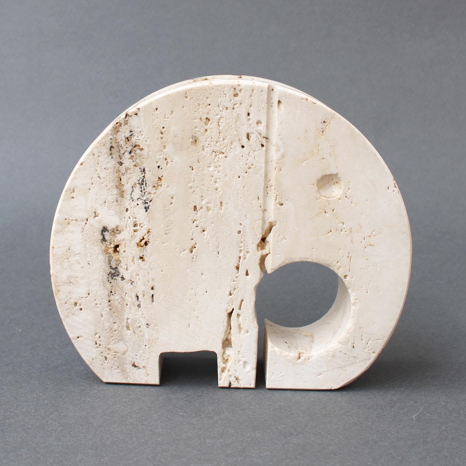 Stylised Travertine Elephant Envelope Holder by Mannelli Brothers 'circa 1970s' 1