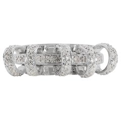 Stylish 0.53 carat Natural Diamond Ring in 18K White Gold