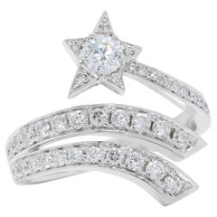 Stylish 0.83ct Natural Diamond Ring in 18K White Gold
