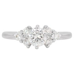 Stylish 0.90ct Triple Excellent Ideal Cut Diamond Cluster Ring - GIA Certified