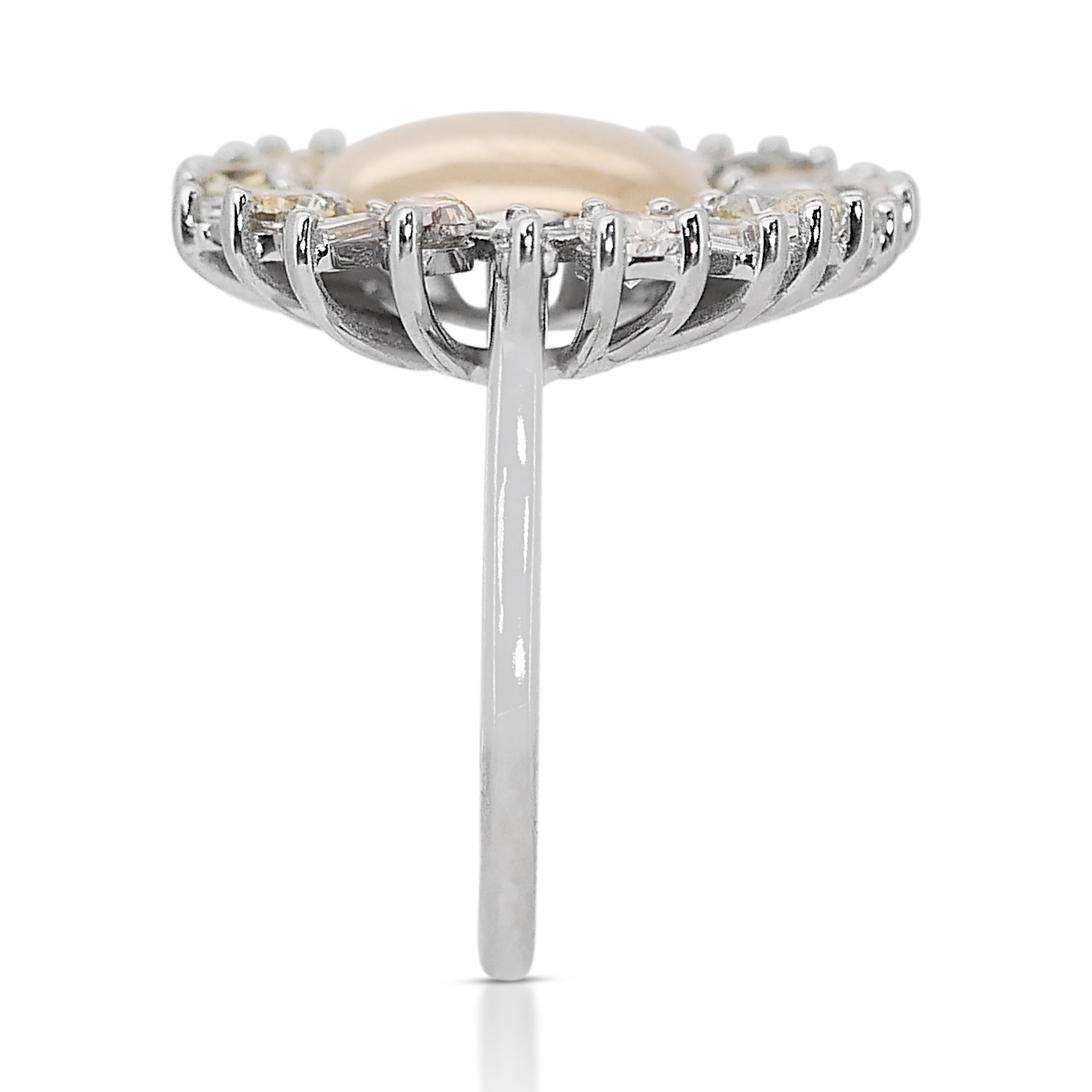 Stylish 1.59ct Fancy-Colored Diamond Ring in 18k White Gold - IGI Certified 2