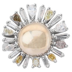 Stilvoller 1,59 Karat aus 18 Karat Weißgold Fancy-Colorierter Diamantring mit Fancy-Color - IGI-zertifiziert
