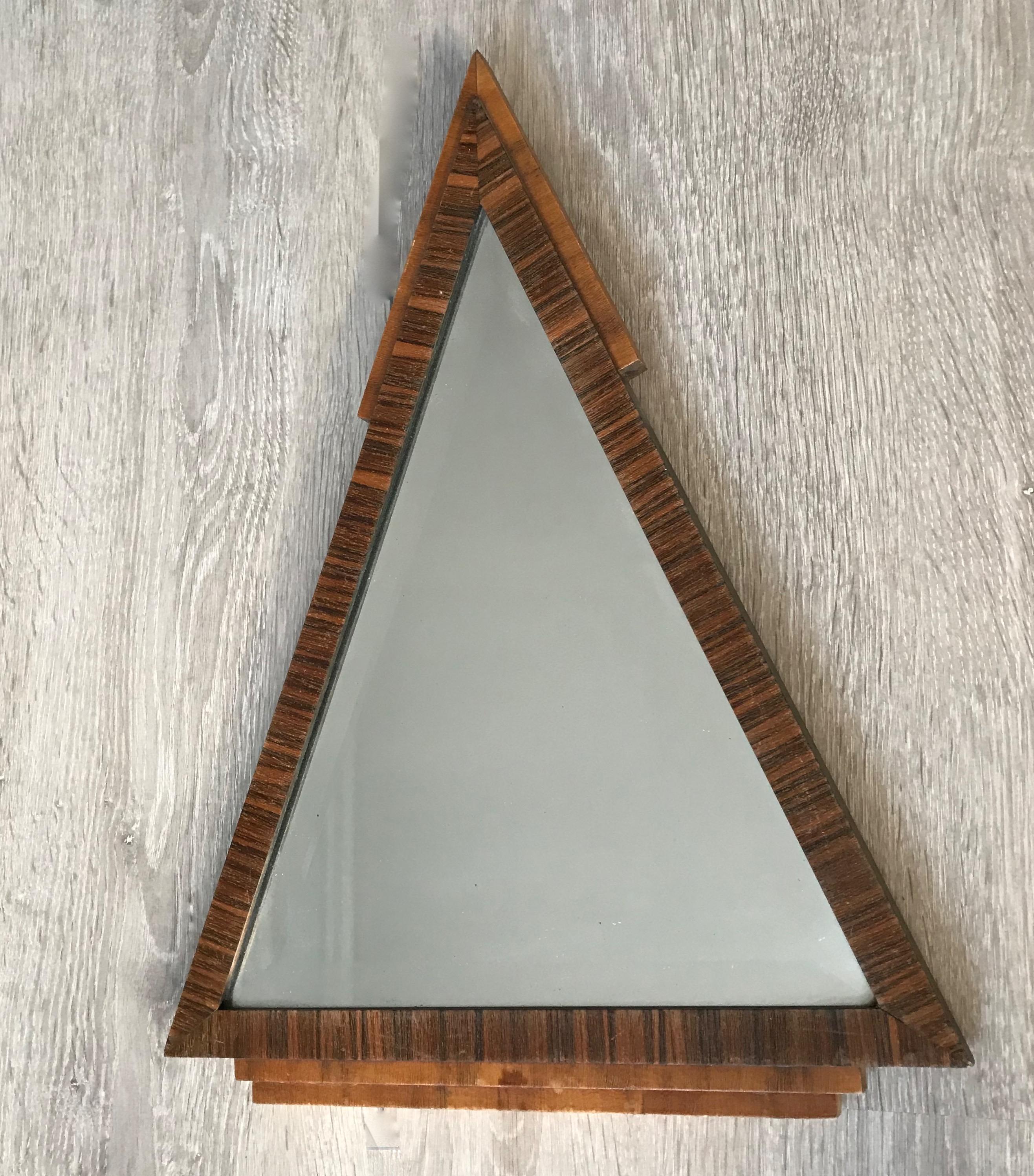 triangle shaped wall mirror