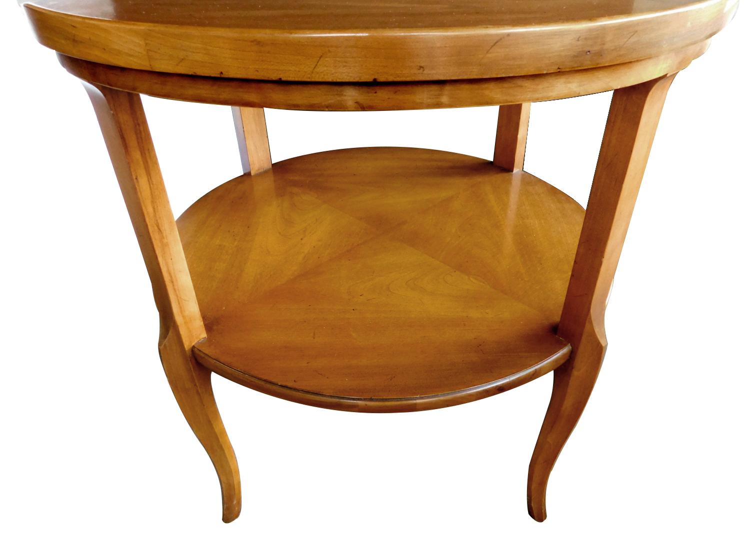 Modern Stylish 1960s Circular Cherrywood Side/End Table by Widdicomb For Sale