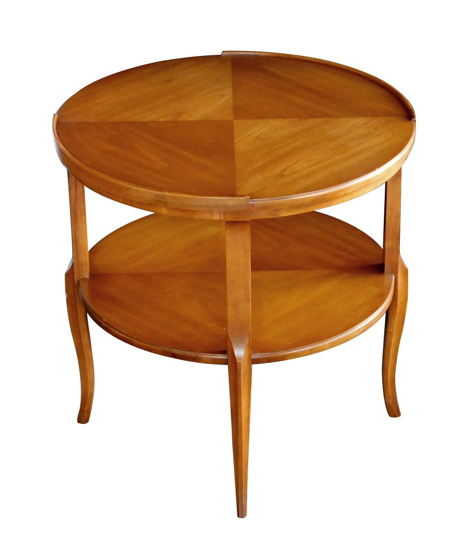 Machine-Made Stylish 1960s Circular Cherrywood Side/End Table by Widdicomb For Sale