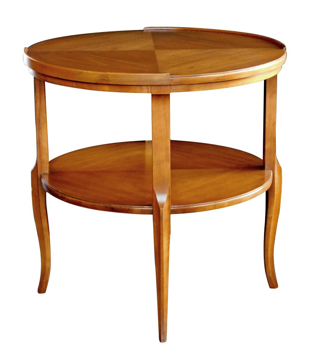 Stylish 1960s Circular Cherrywood Side/End Table by Widdicomb In Good Condition For Sale In San Francisco, CA