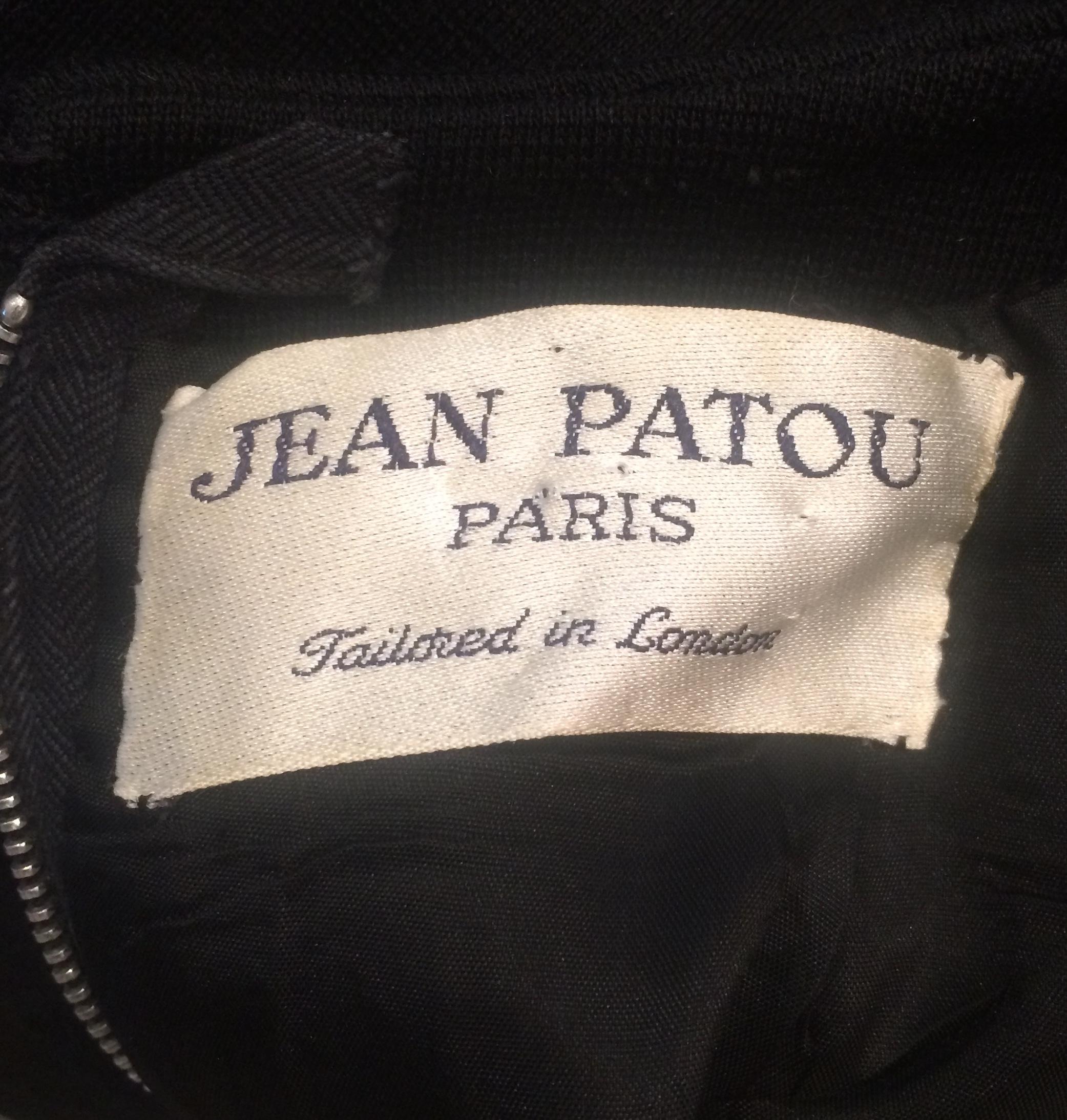 Stylish 1960s Jean Patou Black Wool Mod Dress 2
