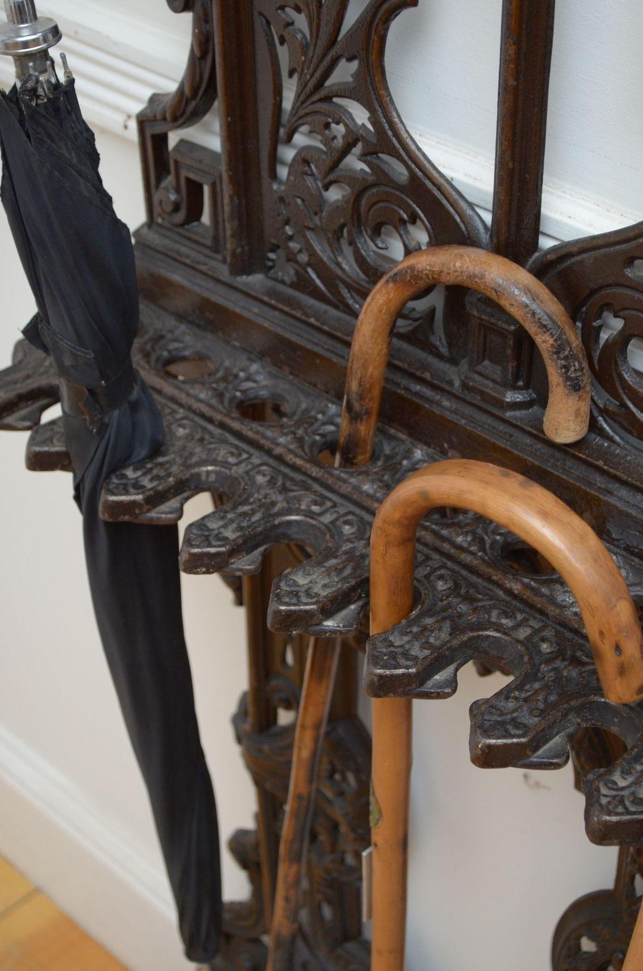 Stylish 19th Century Cast Iron Coat Stand For Sale 9