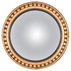 Stylish 20th Century Massive Convex Gilt Frame Mirror, circa 1980