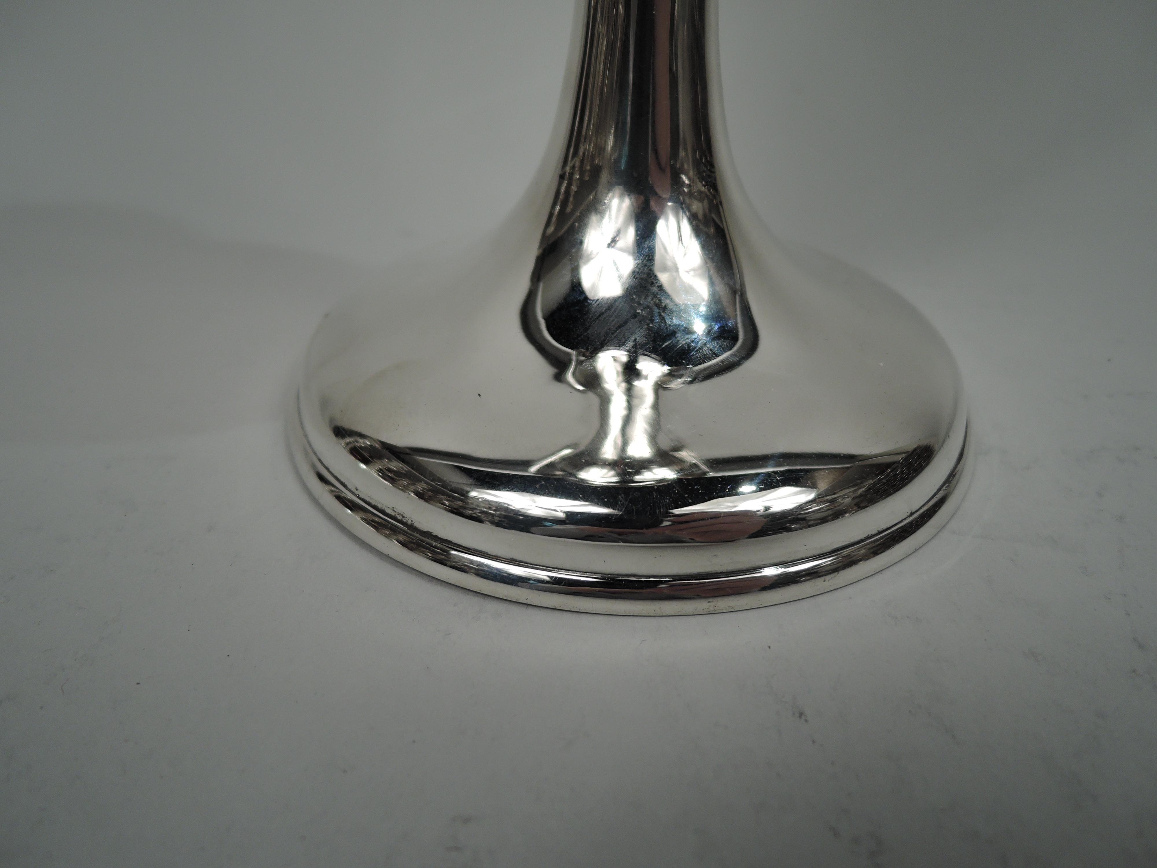 Stylish American Art Nouveau Sterling Silver Vase 1