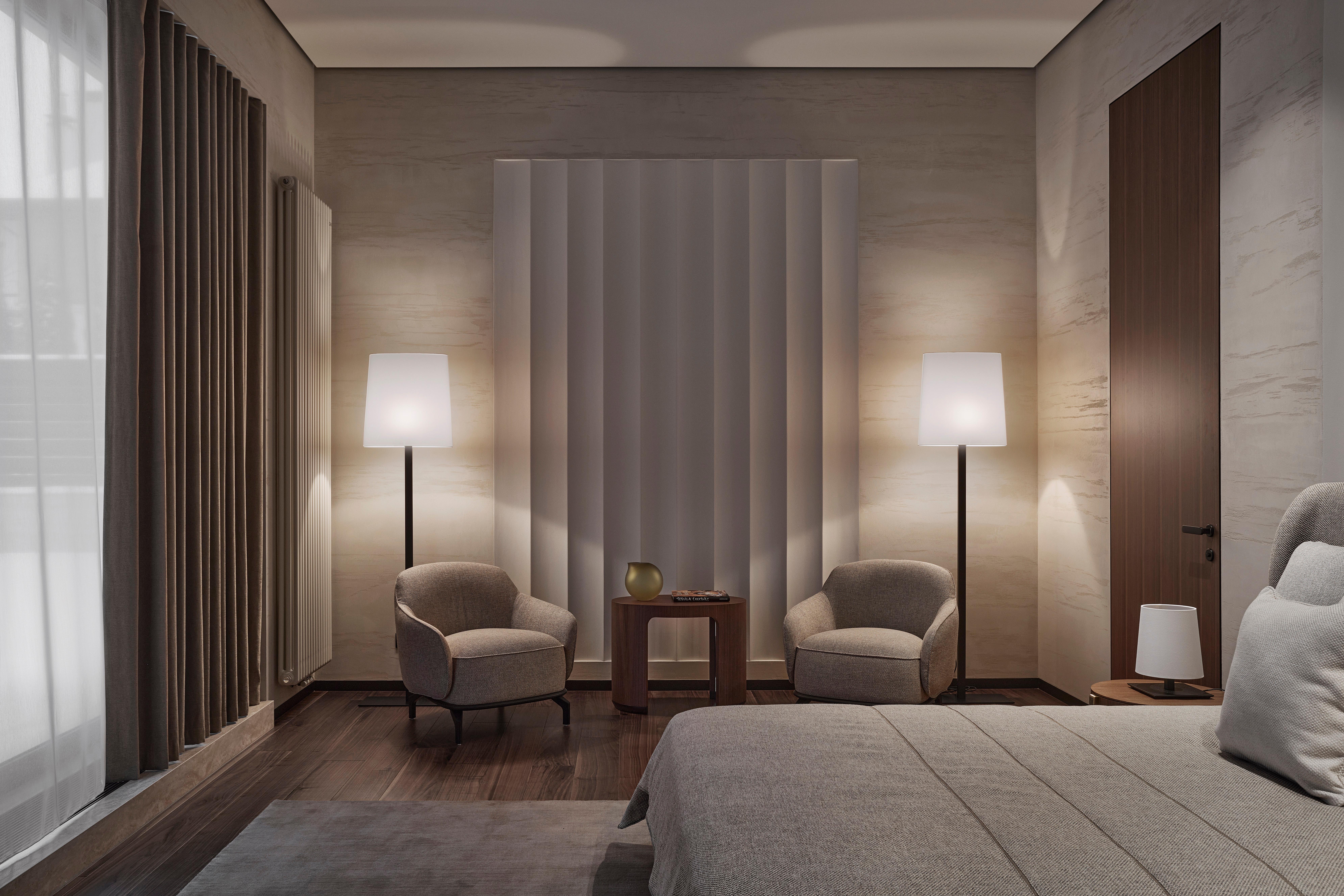 Ukrainian Stylish and Functional Console LUNA LUX Covered with Natural Walnut Veneer For Sale