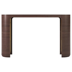 Stylish and Functional Console LUNA LUX Covered with Natural Walnut Veneer