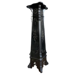 Stylish and Great Vintage, Ebonized Flower, Plant or Sculpture Stand / Pedestal