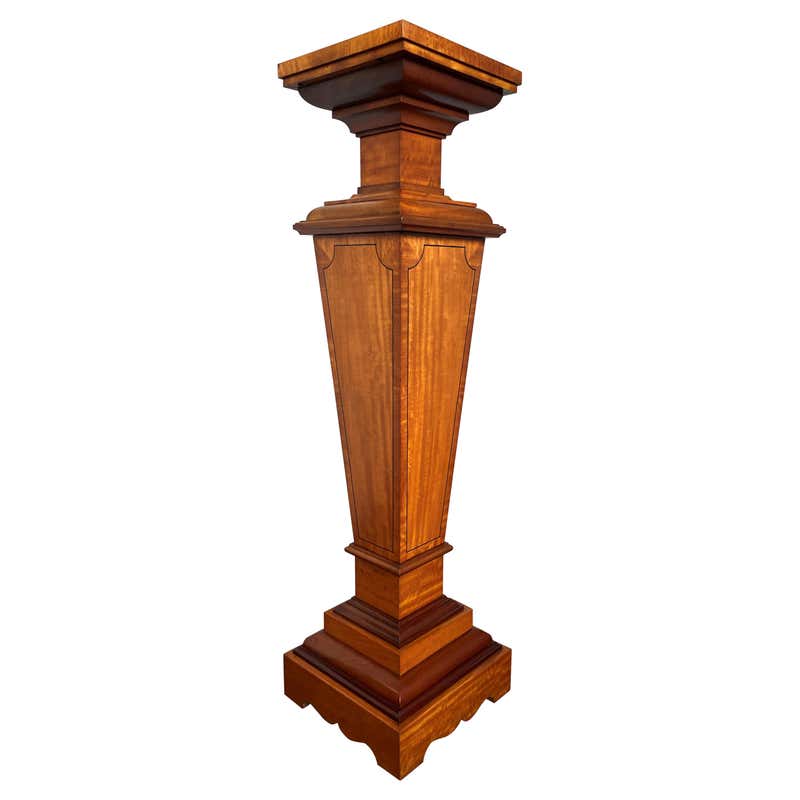 Hand Crafted and Stylish Mid-Century Rattan Pedestal / Plant Stand ...