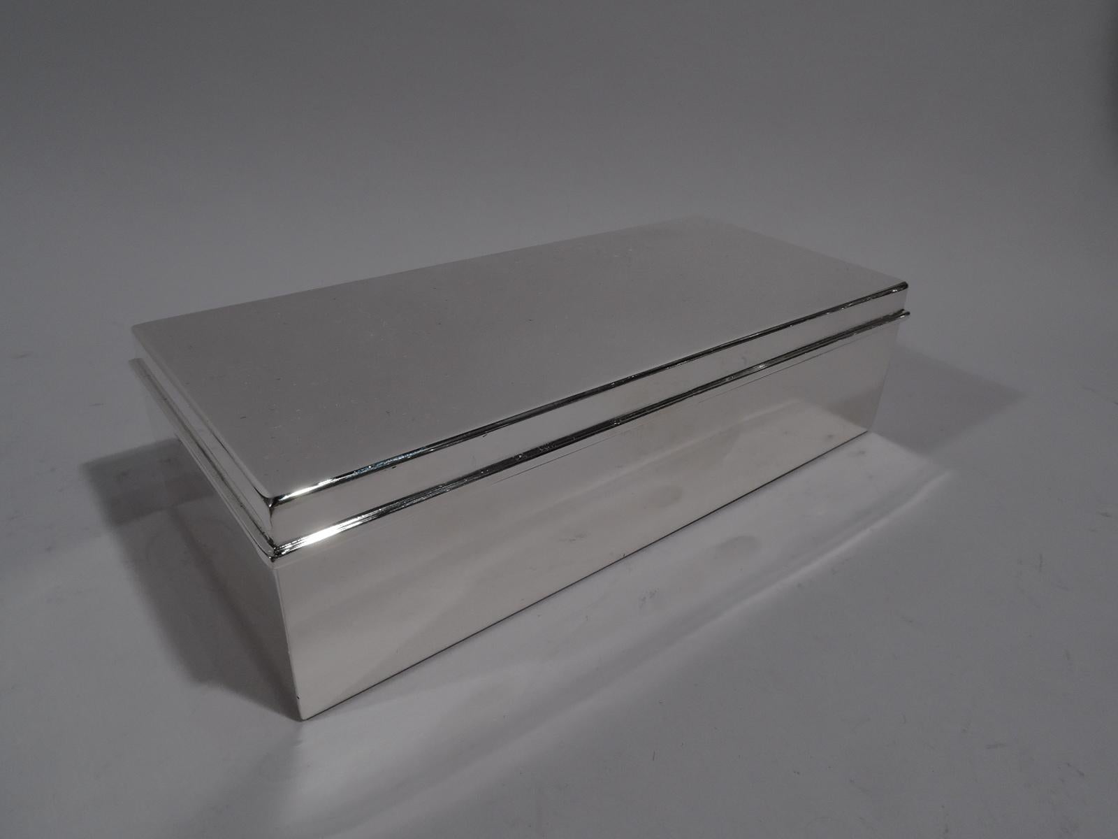 American Stylish and Modern Sterling Silver Desk Box by Tiffany & Co.