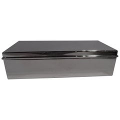 Stylish and Modern Sterling Silver Desk Box by Tiffany & Co.
