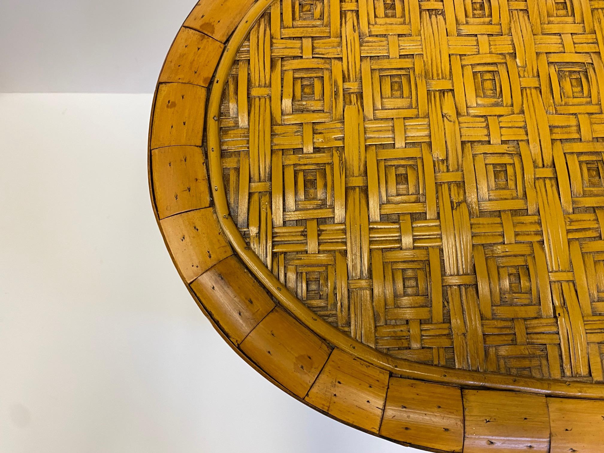 Philippine Stylish and Rare Form Rattan Martini or End Table