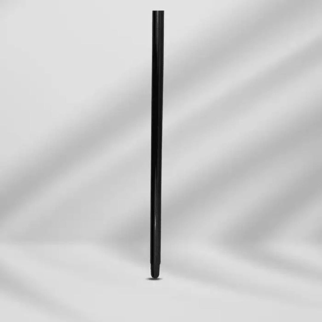 Stylish Antique Carved Gold Plate Knob Handle Walking Stick Cane Black For Sale 1