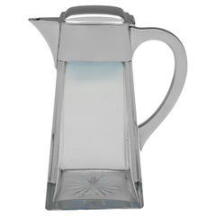 Elegante jarra de clarete antigua eduardiana de plata de ley de Heath & Middleton 1906
