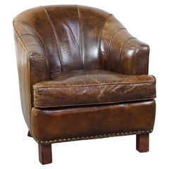 Stylish armchair made of cow leather with a unique design and beautiful fininish