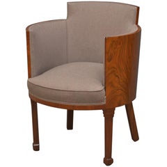 Stylish Art Deco Armchair in Walnut