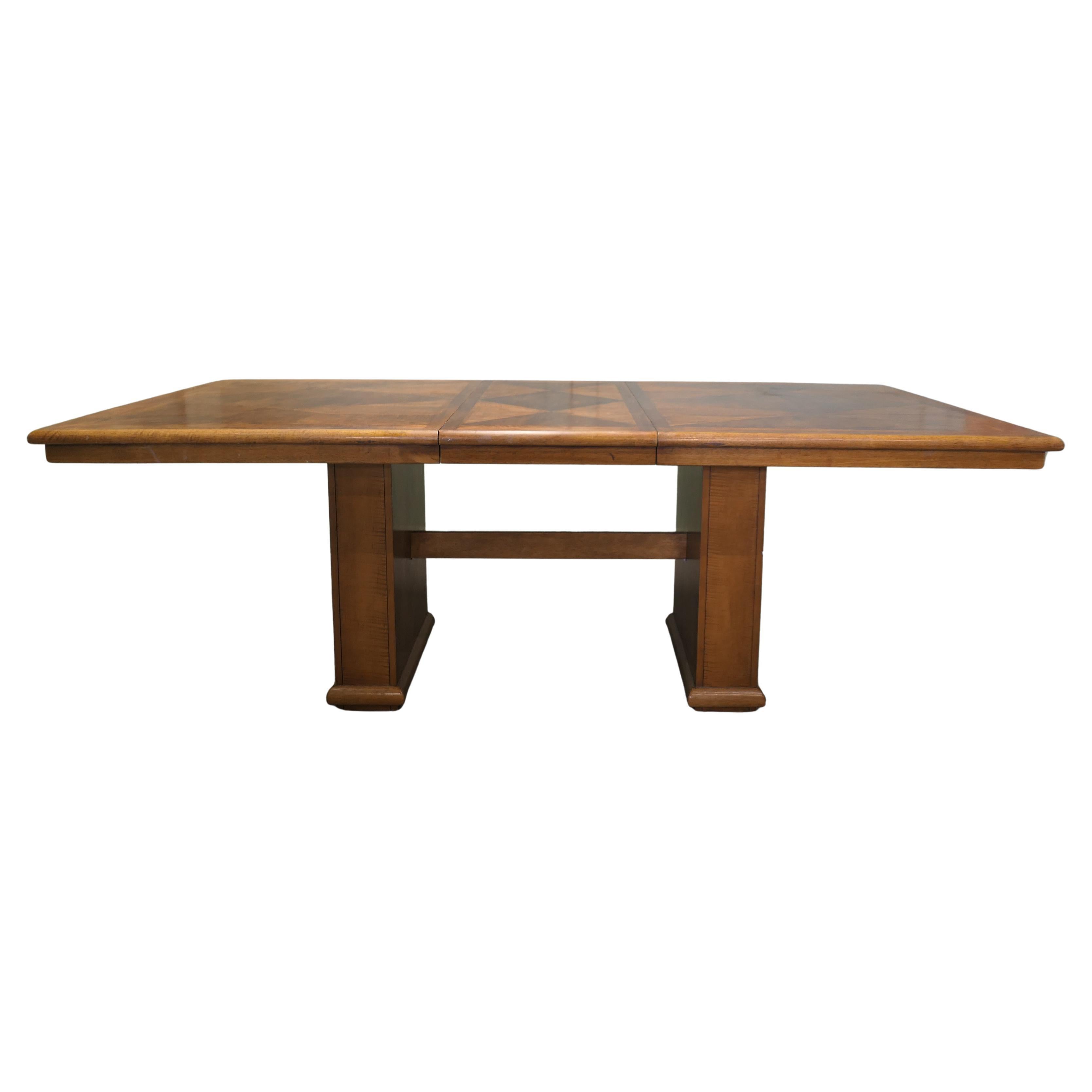 Stylish Art Deco Bur Walnut Dining Table The ultimate in Mid Century Chic